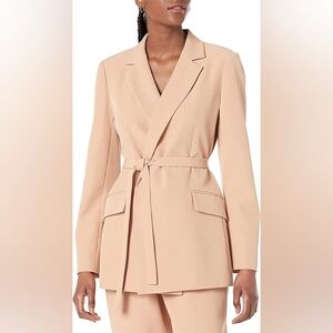 The Drop Women's Ren Wrap-Front Belted Blazer NWT Size L